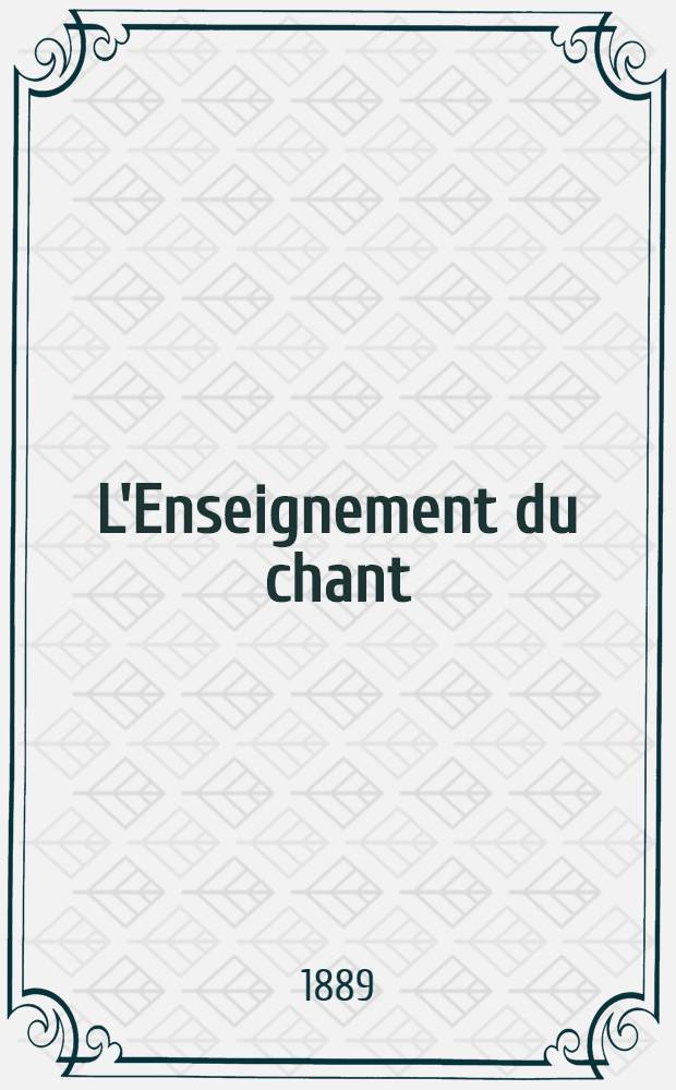 L'Enseignement du chant
