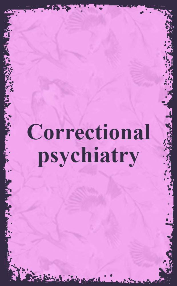 Correctional psychiatry