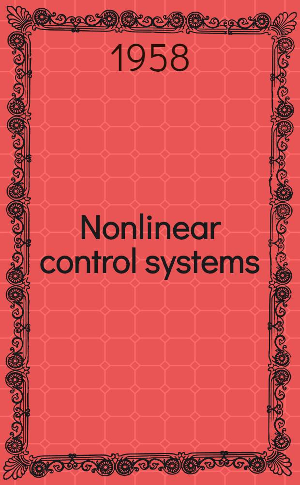 Nonlinear control systems