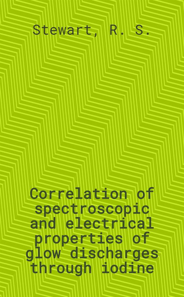 Correlation of spectroscopic and electrical properties of glow discharges through iodine