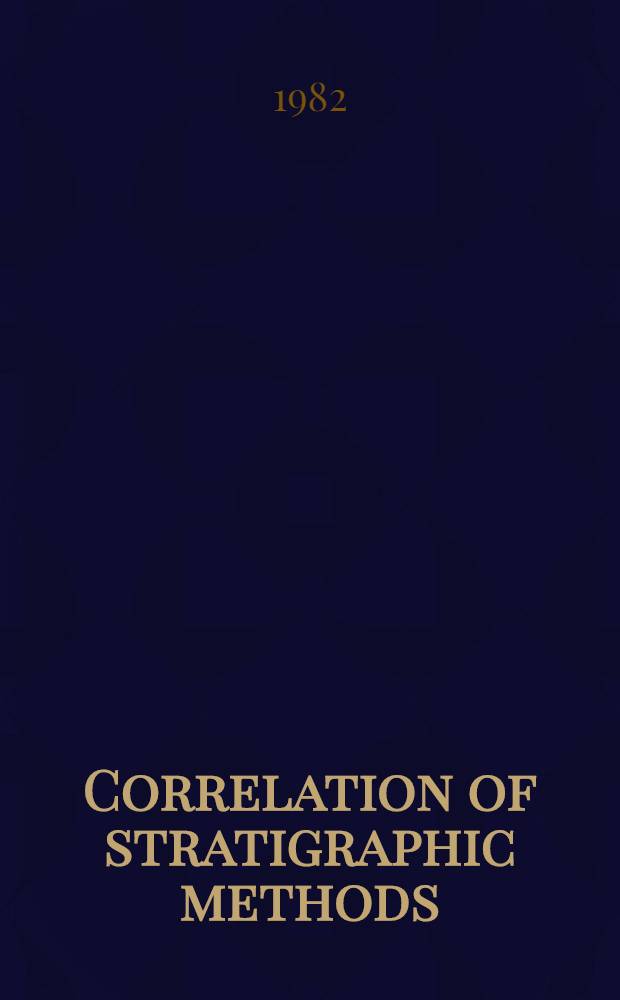 Correlation of stratigraphic methods