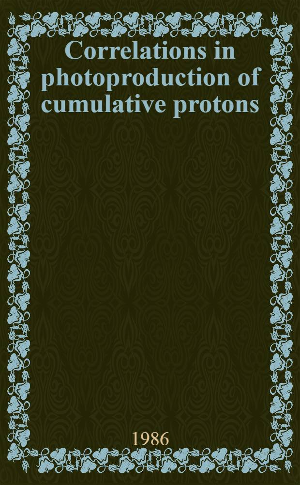 Correlations in photoproduction of cumulative protons