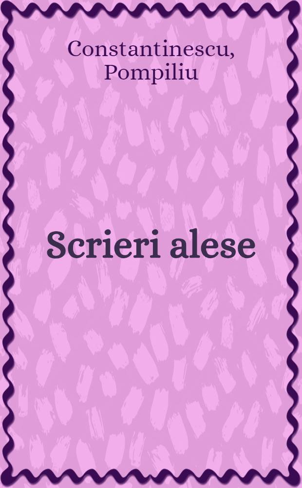 Scrieri alese