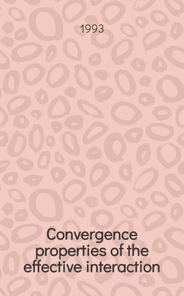 Convergence properties of the effective interaction