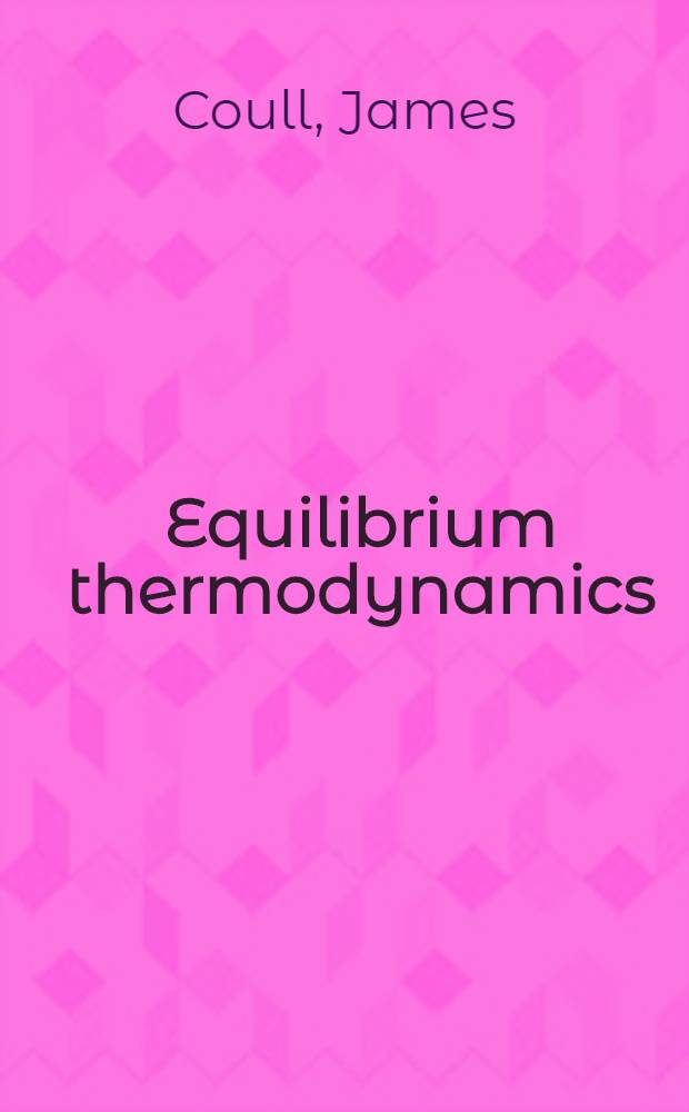 Equilibrium thermodynamics