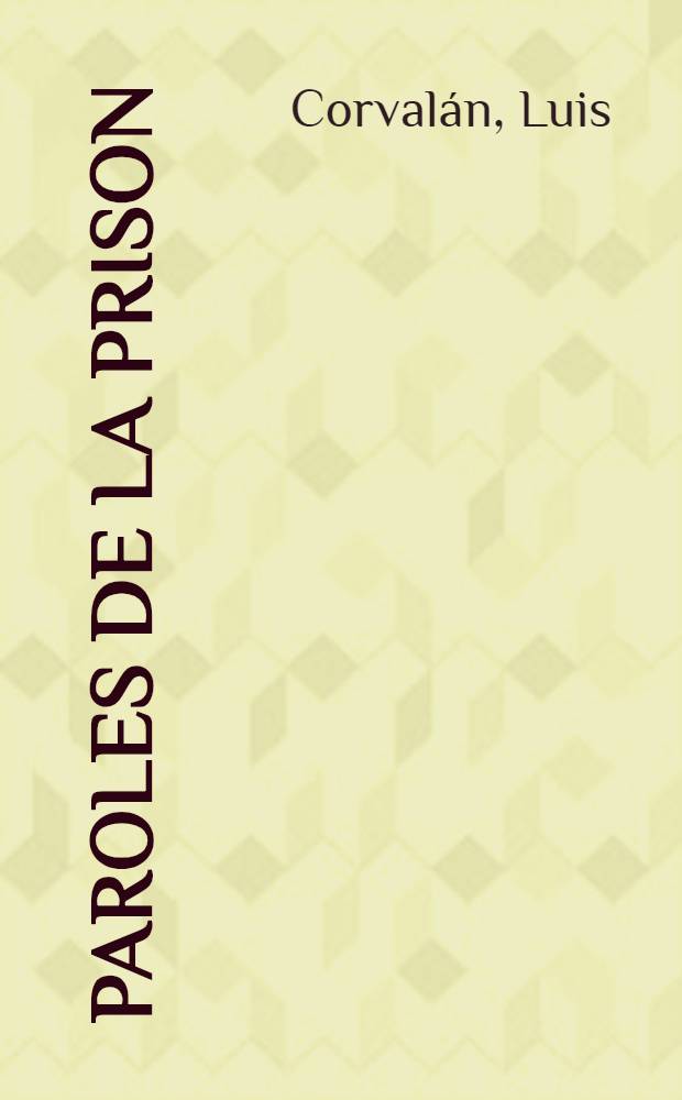 Paroles de la prison