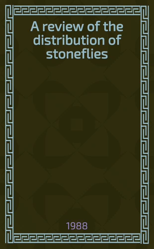 A review of the distribution of stoneflies (insecta, Plecoptera) in Ireland