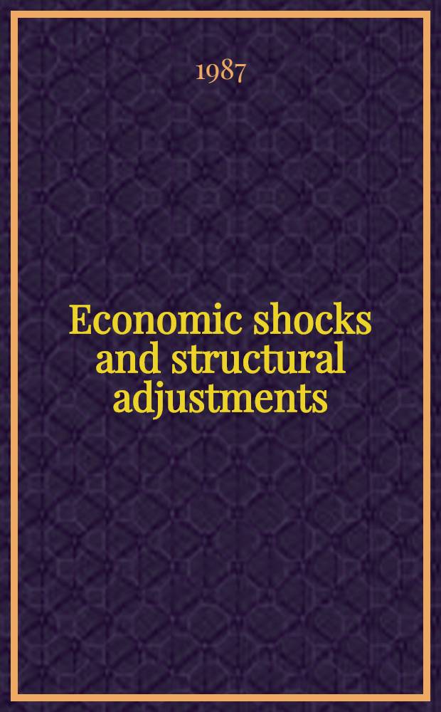 Economic shocks and structural adjustments : Turkey after 1973