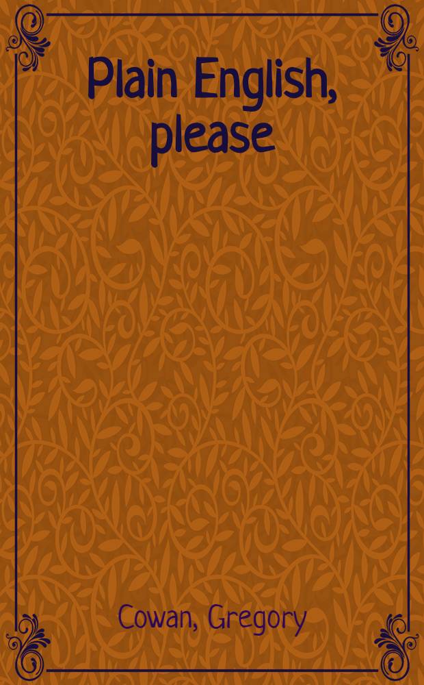 Plain English, please