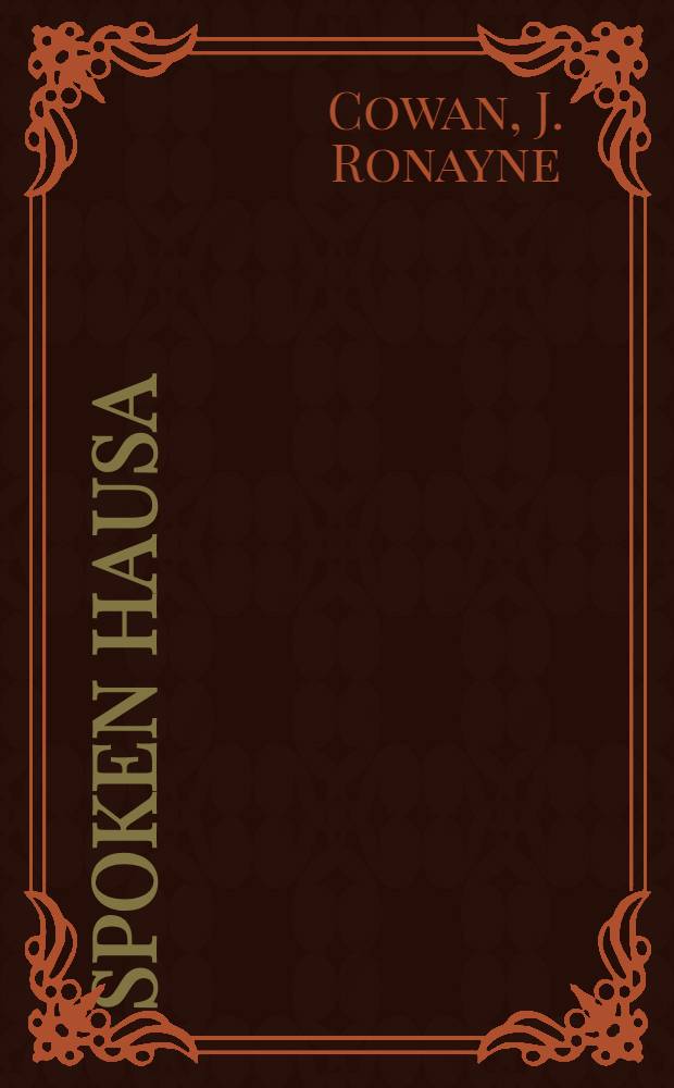 Spoken Hausa