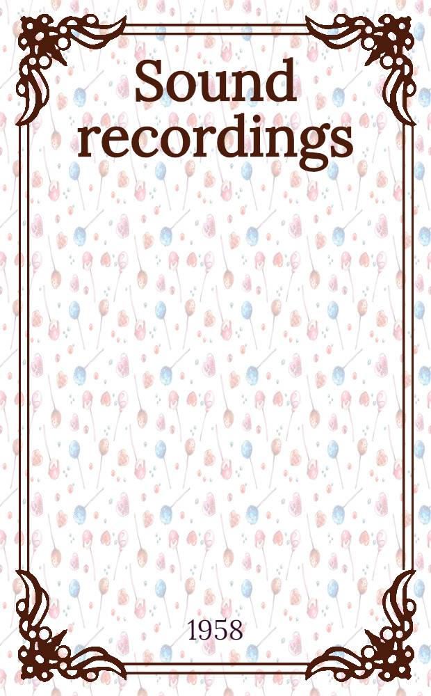 Sound recordings