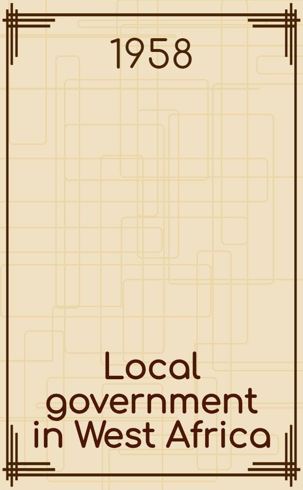 Local government in West Africa