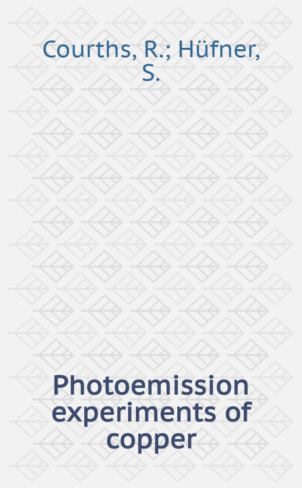 Photoemission experiments of copper