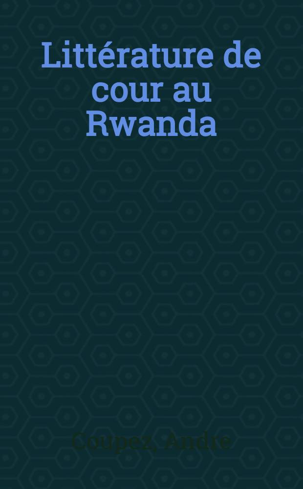 Littérature de cour au Rwanda