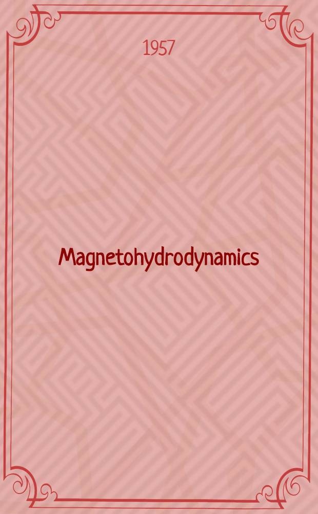 Magnetohydrodynamics