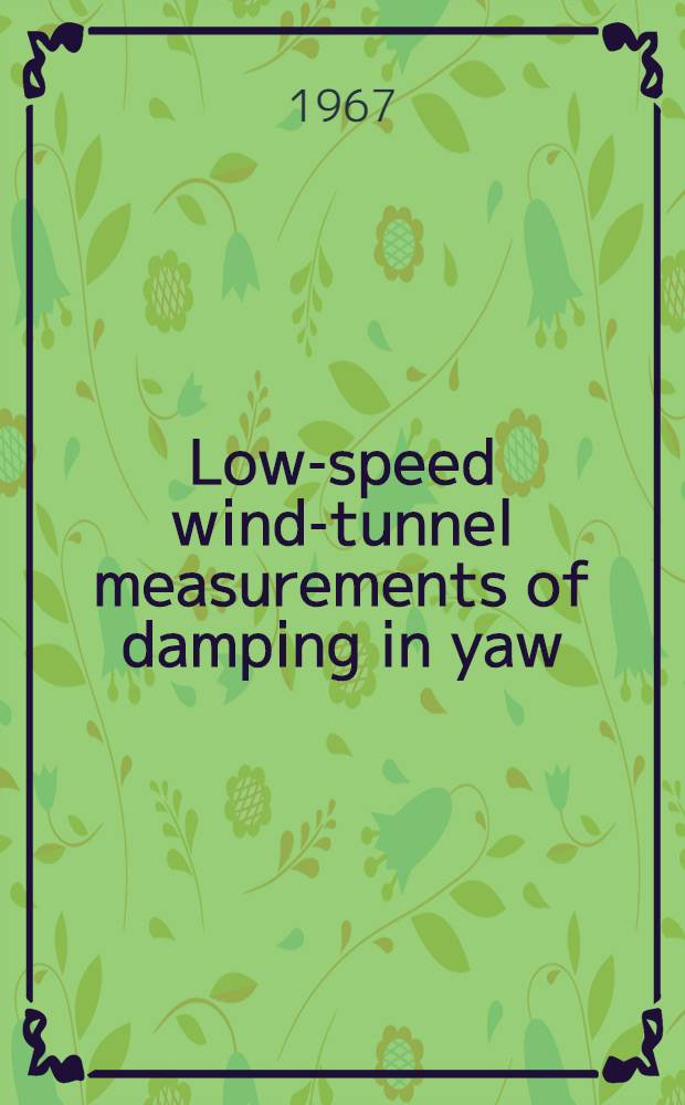 Low-speed wind-tunnel measurements of damping in yaw (nψ) on an A. R. 9 jet-flap complete model