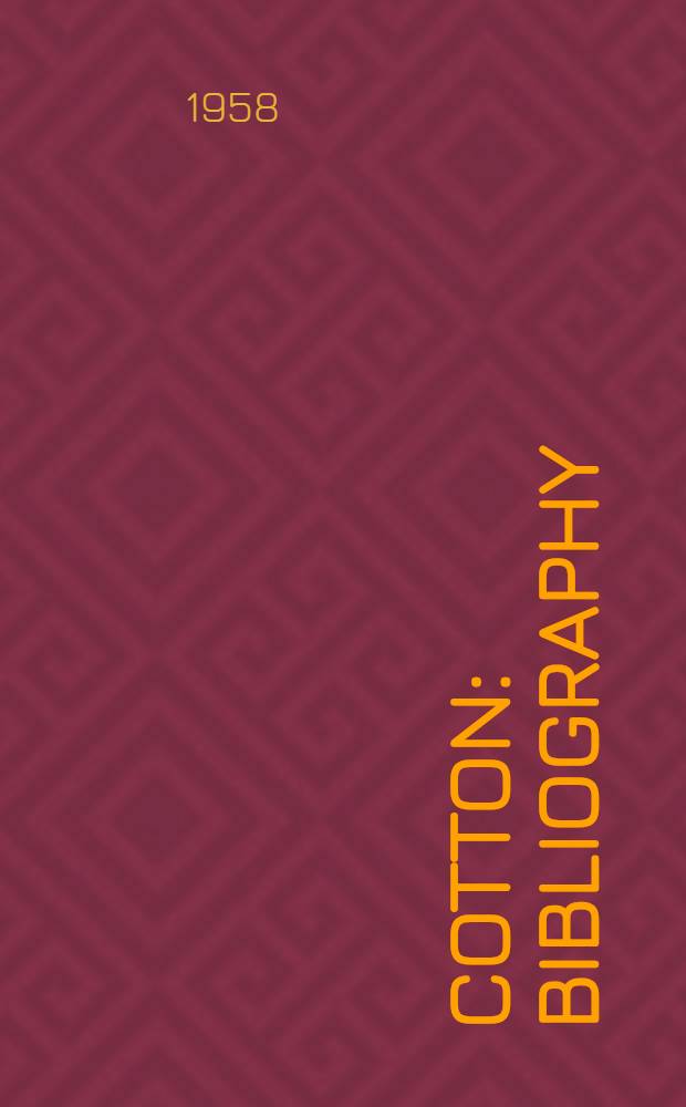 Cotton : Bibliography