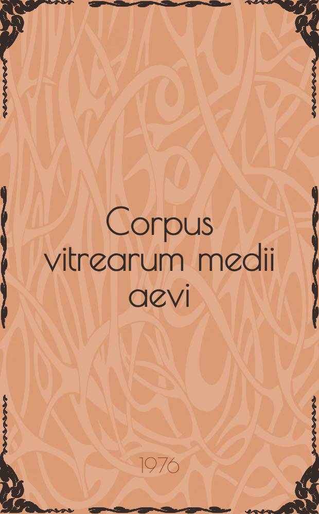 Corpus vitrearum medii aevi : Deutsche Demokratische Republik. Bd. 1 : Die mittelalterliche Glasmalerei in Erfurt
