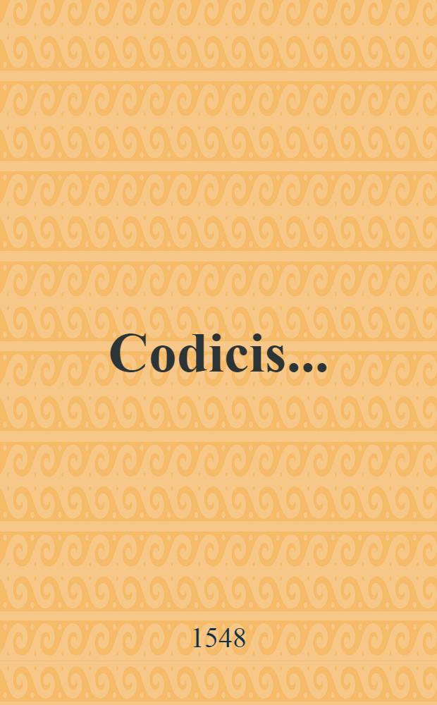 Codicis...