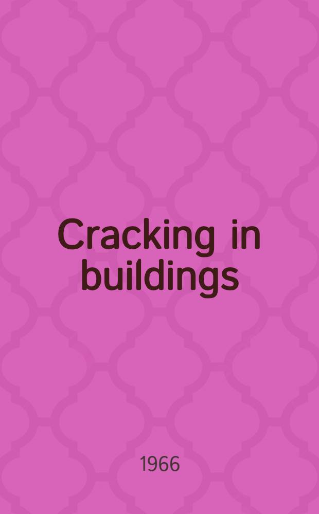 Cracking in buildings