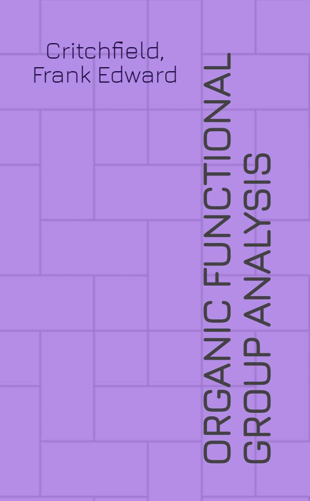 Organic functional group analysis