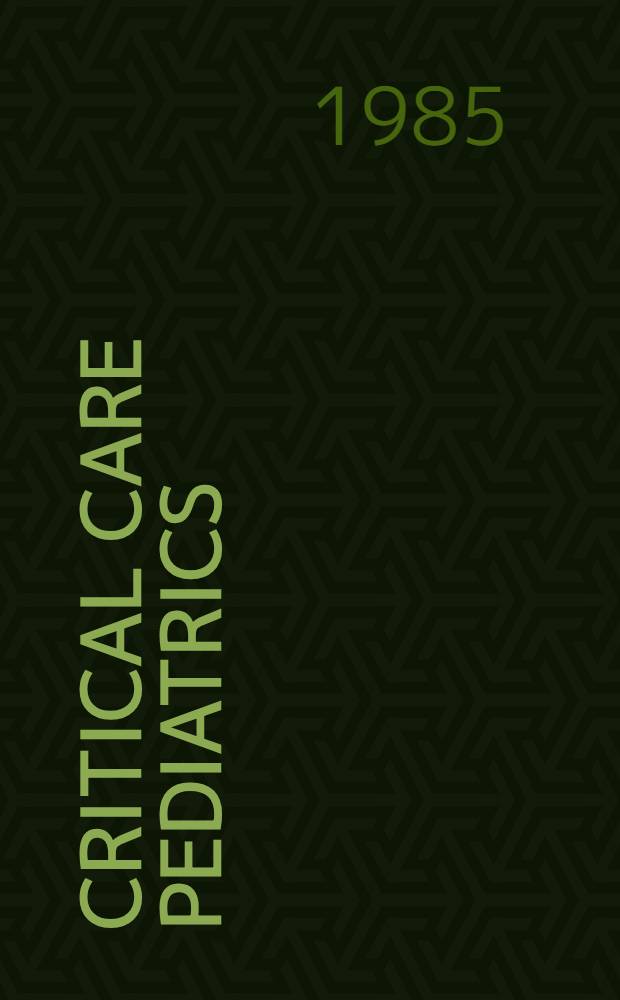 Critical care pediatrics