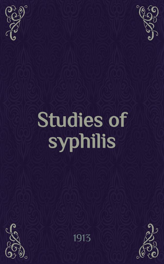 Studies of syphilis