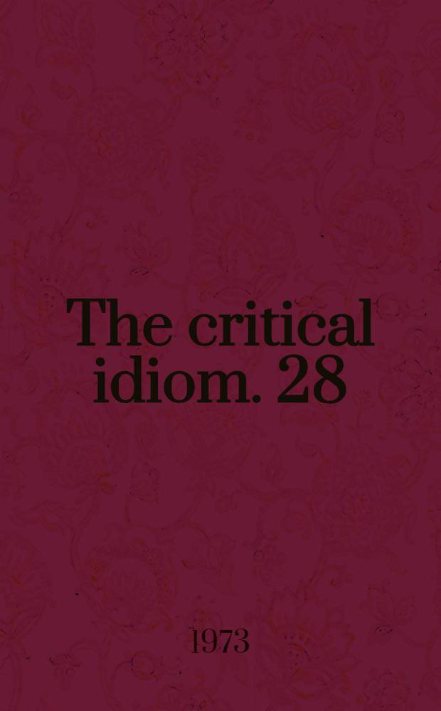 The critical idiom. 28 : Melodrama