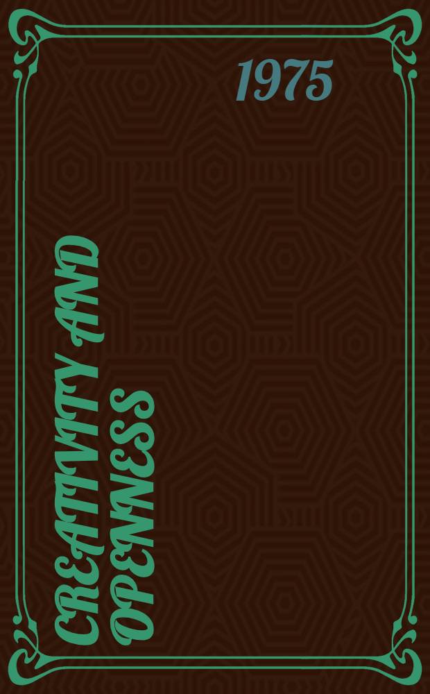 Creativity and openness : Essays in honor of James Street Fulton