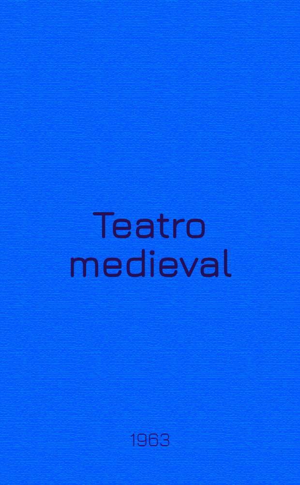 Teatro medieval