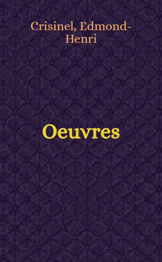 Oeuvres