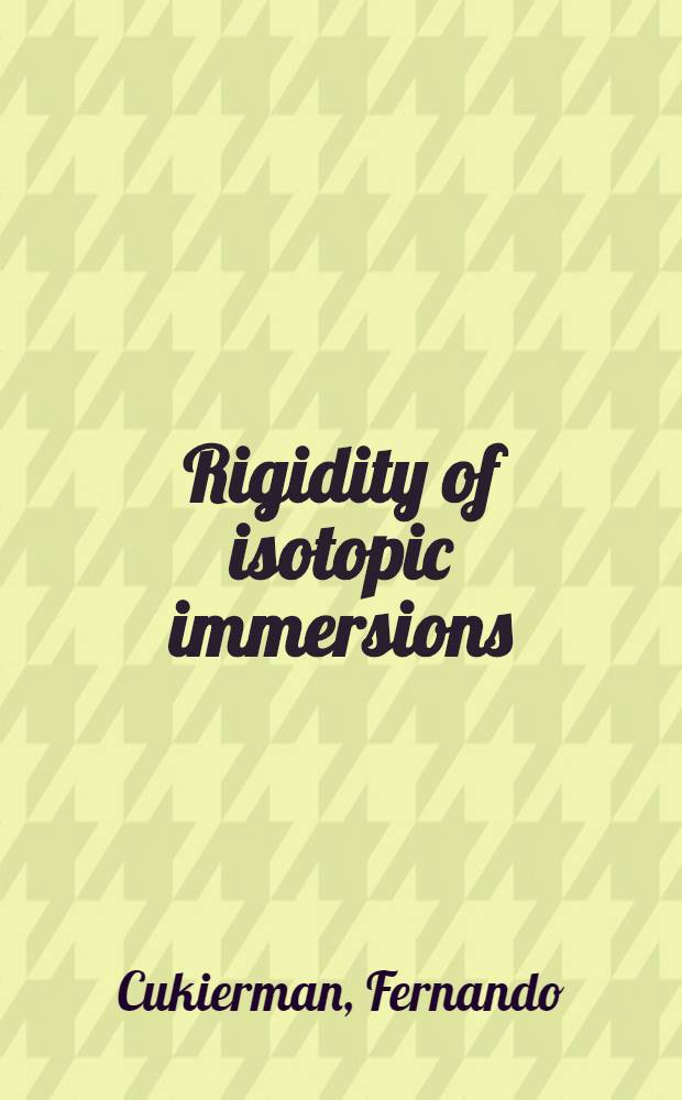 Rigidity of isotopic immersions