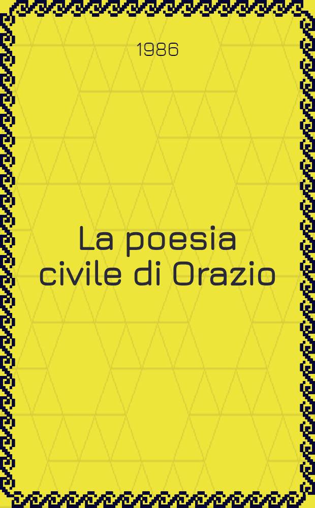 La poesia civile di Orazio