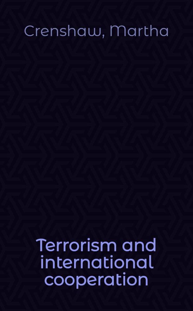 Terrorism and international cooperation