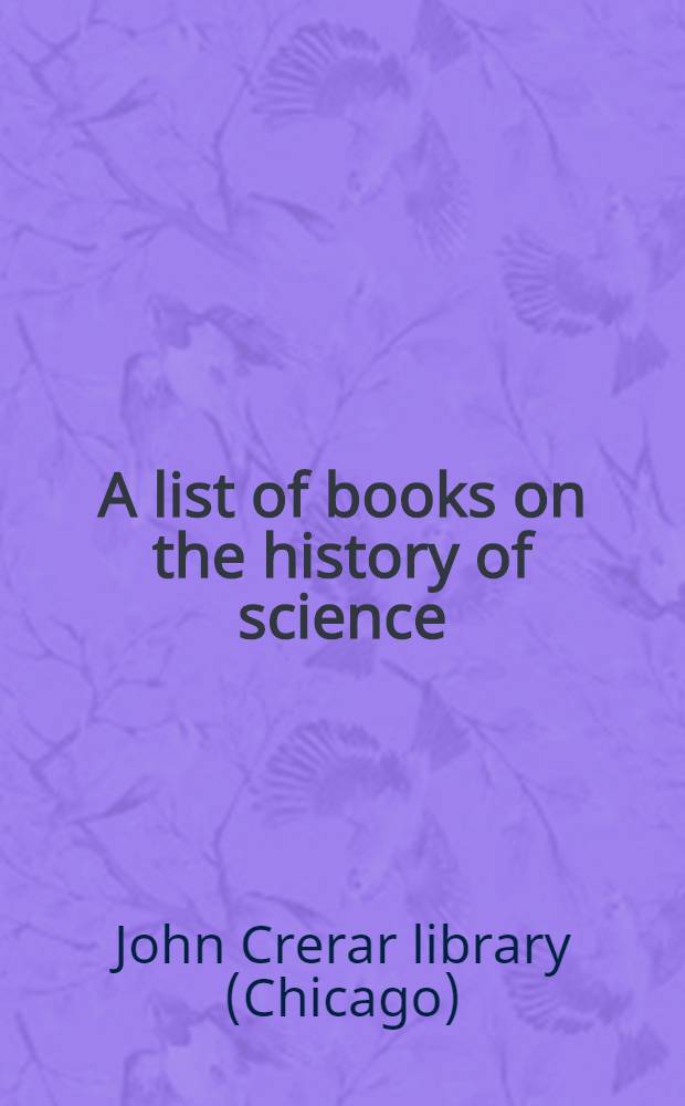 A list of books on the history of science