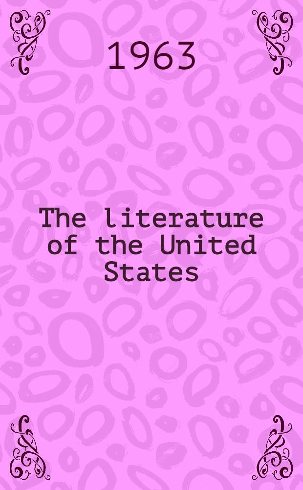 The literature of the United States