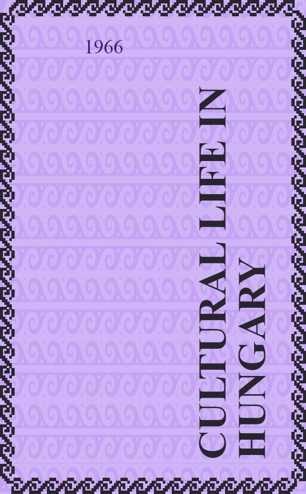 Cultural life in Hungary