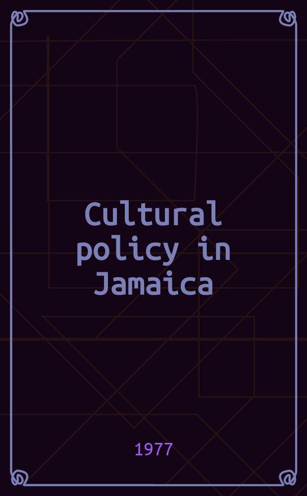 Cultural policy in Jamaica