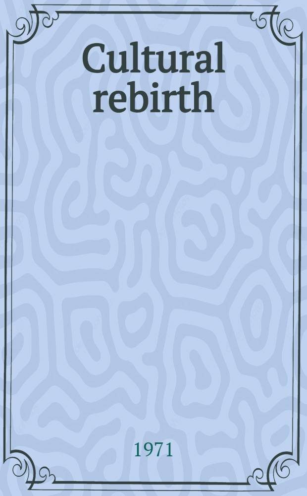 Cultural rebirth