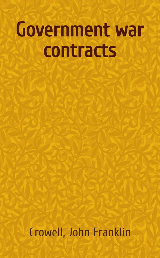 Government war contracts