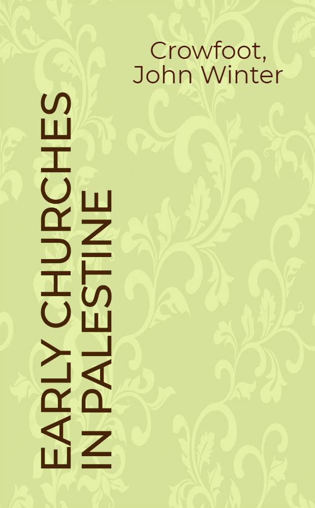 Early churches in Palestine