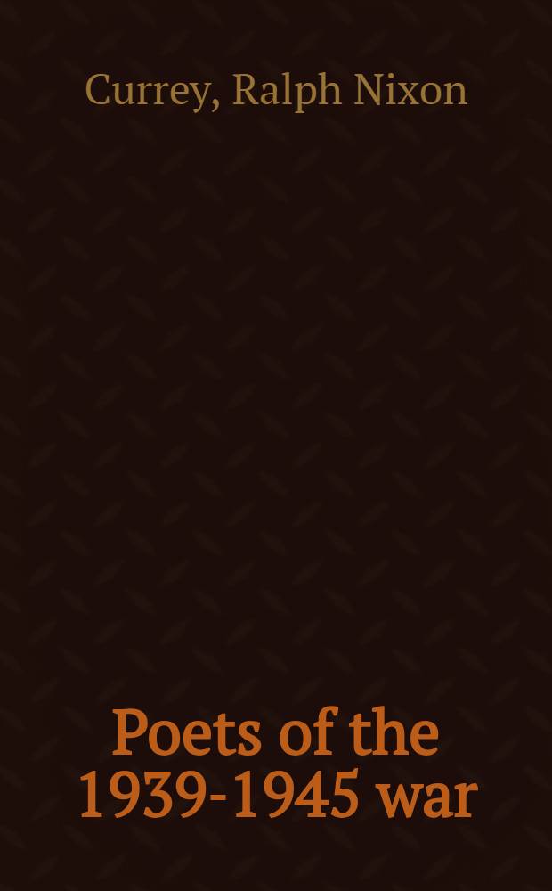 Poets of the 1939-1945 war