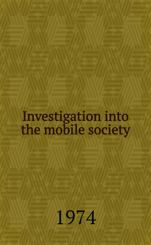 Investigation into the mobile society : Secondary school texts