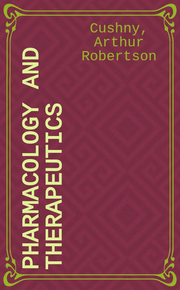 Pharmacology and therapeutics