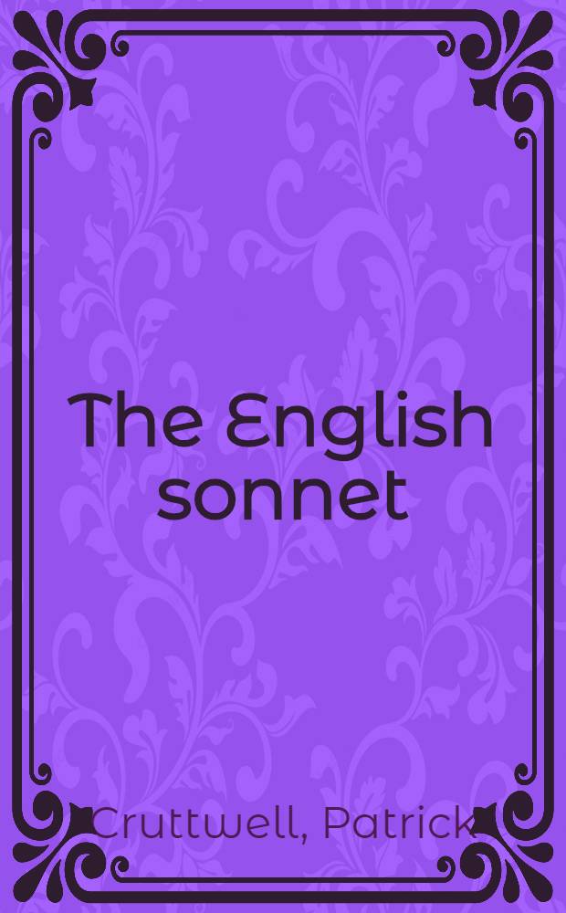 The English sonnet
