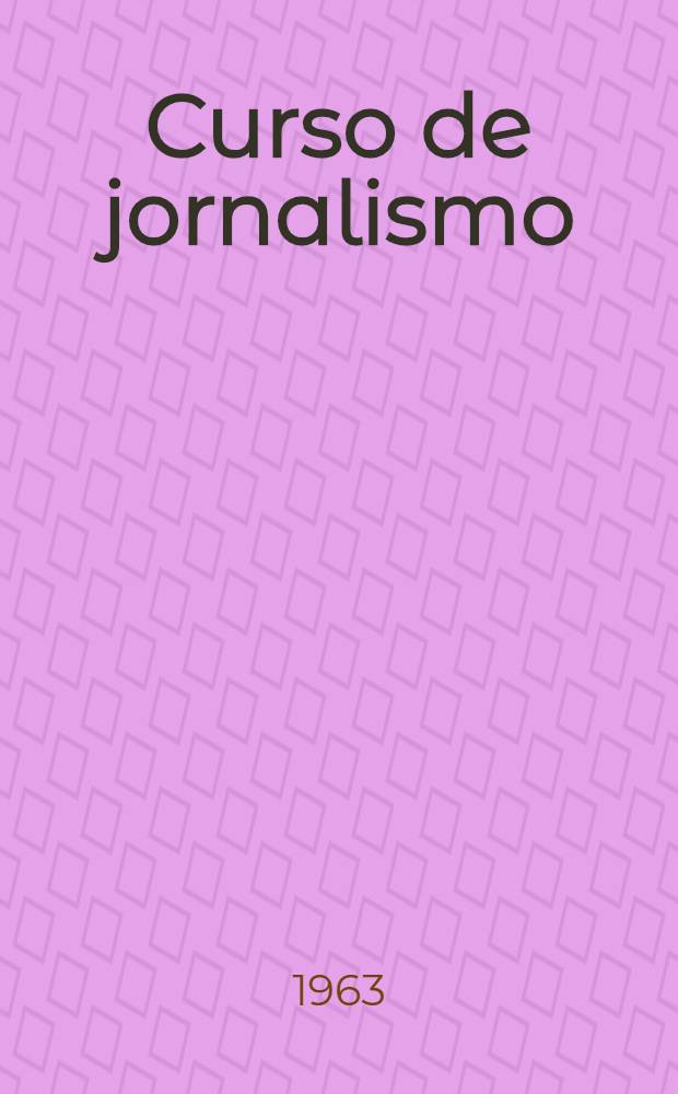 Curso de jornalismo