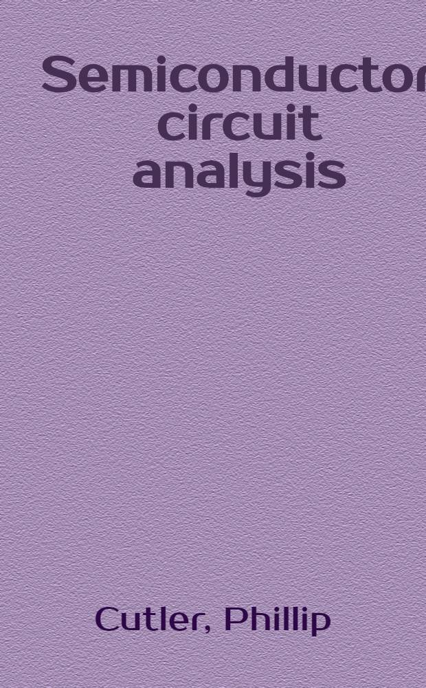 Semiconductor circuit analysis