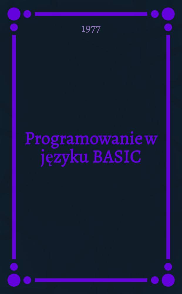 Programowanie w języku BASIC