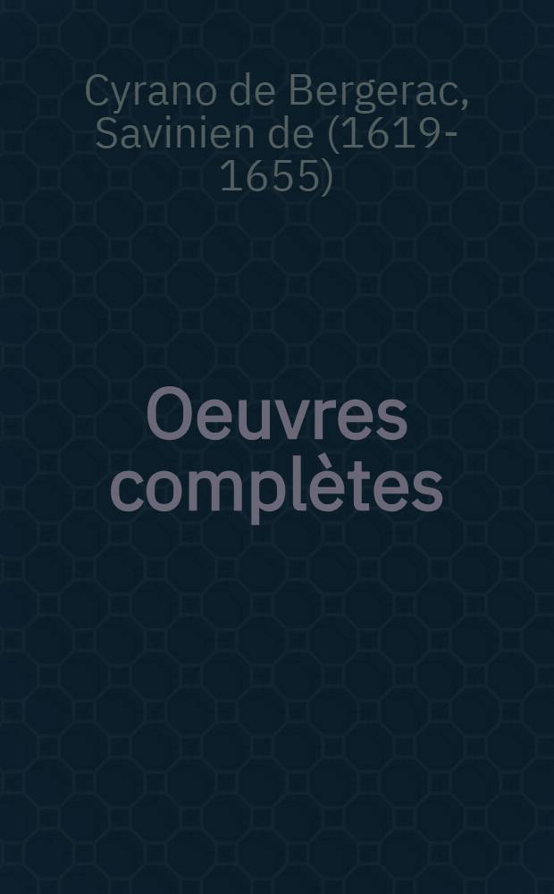 Oeuvres complètes