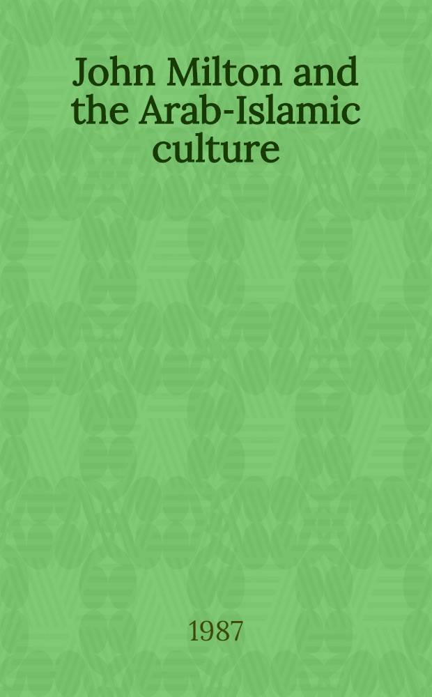 John Milton and the Arab-Islamic culture